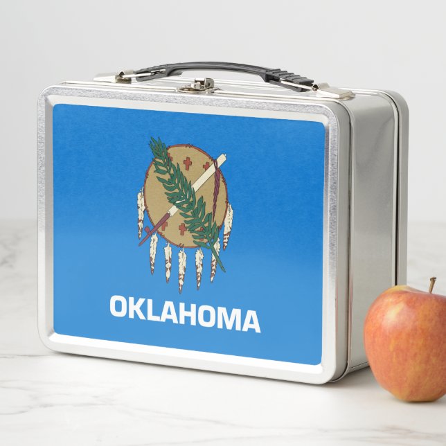 Oklahoma State Flag Metal Lunch Box (In Situ)