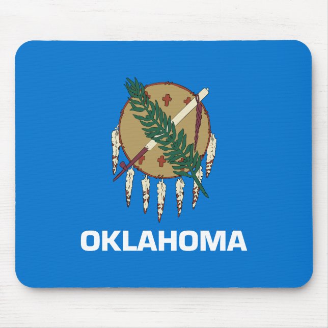 Oklahoma State Flag Mouse Pad (Front)