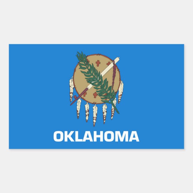 Oklahoma State flag Rectangular Sticker (Front)