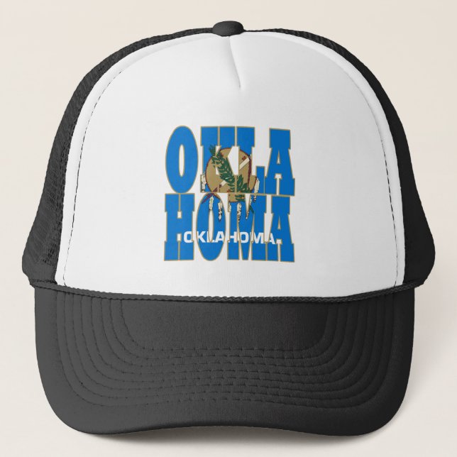 Oklahoma state flag trucker hat (Front)