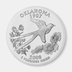 Oklahoma State Quarter Magnet