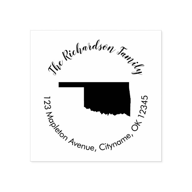 Oklahoma state return address rubber stamp (Imprint)