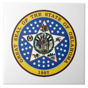 Oklahoma State Seal Ceramic Tile