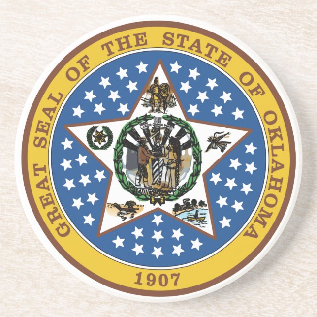 Oklahoma State Seal Coaster (Front)