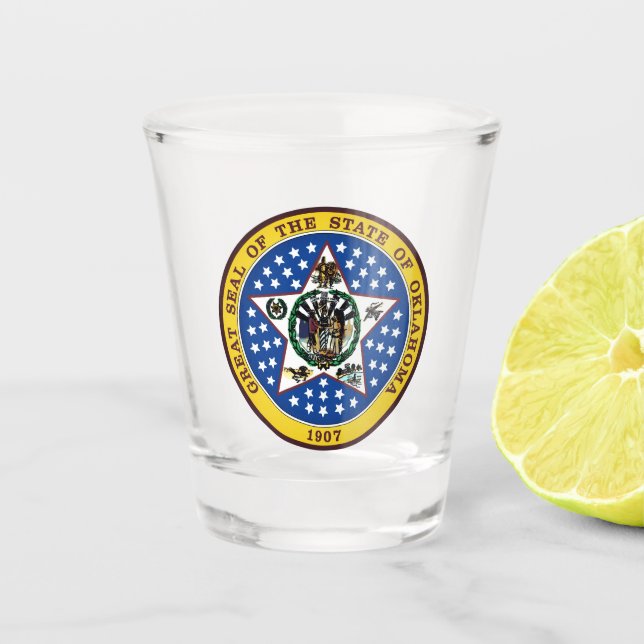 Oklahoma State Seal Shot Glass (Front)
