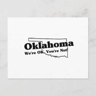 Oklahoma State Slogan Postcard