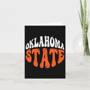Oklahoma State Tee.retro Vintage Distressed Design Card
