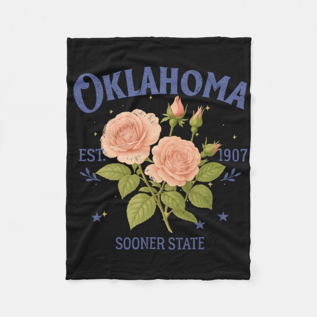 Oklahoma State Traveling Lover Hometown Trip Souve Fleece Blanket (Front)