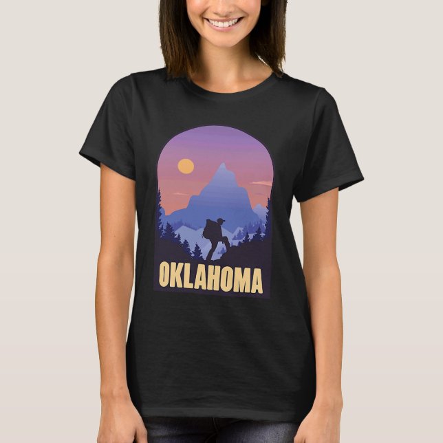 Oklahoma State USA Hiking Trip Souvenir T-Shirt (Front)