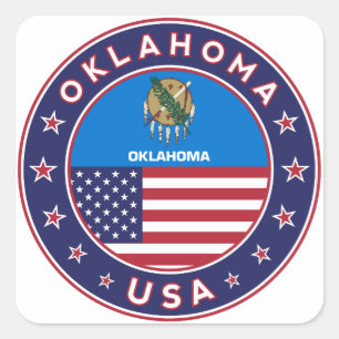 Oklahoma sticker, phone case square sticker