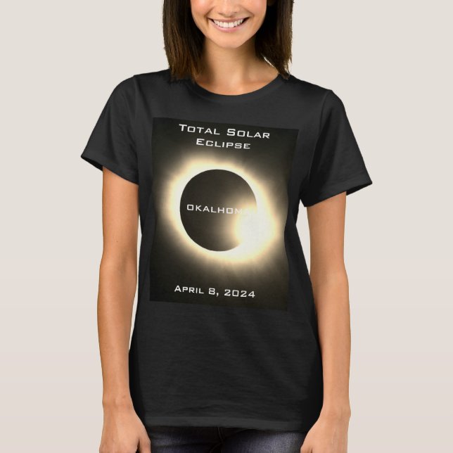 Oklahoma Total solar eclipse April 8, 2024 T-Shirt (Front)
