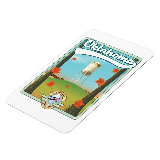 Oklahoma Travel poster Magnet (Left Side)