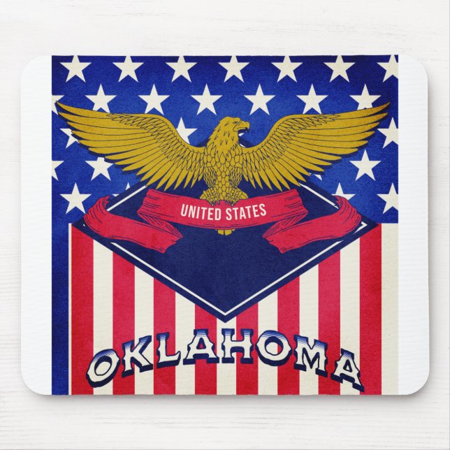 Oklahoma USA Flag Mouse Pad (Front)