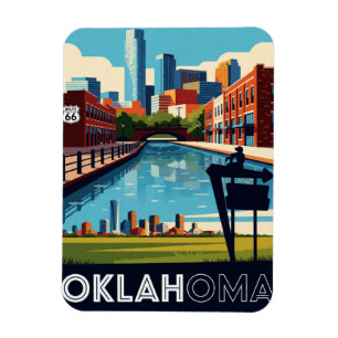 Oklahoma USA Route 66 Roadside Americana Travel 🛣 Magnet
