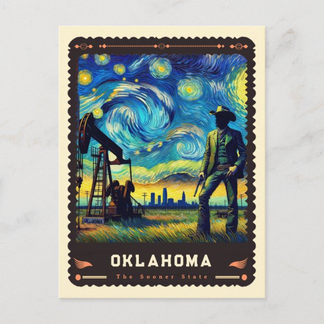 Oklahoma | Vincent Van Gogh Inspired Postcard (Front)