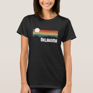 Oklahoma Vintage Sunset 80s Retro Summer State USA T-Shirt