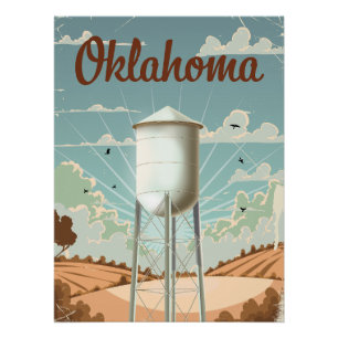 Oklahoma Water Tower Poster