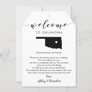 Oklahoma Wedding Welcome Tag, Letter, Itinerary