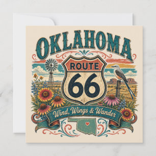 Oklahoma Wildflower Route 66 Note Card