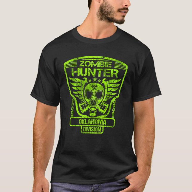 Oklahoma Zombie Hunter  T-Shirt (Front)
