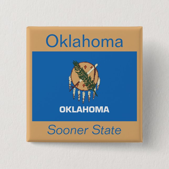 Oklahoman Flag Button (Front)