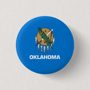 Oklahoman Flag, Flag of Oklahoma 3 Cm Round Badge