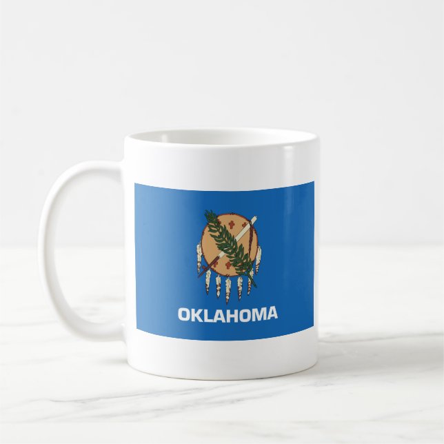 Oklahoman Flag + Map Mug (Left)