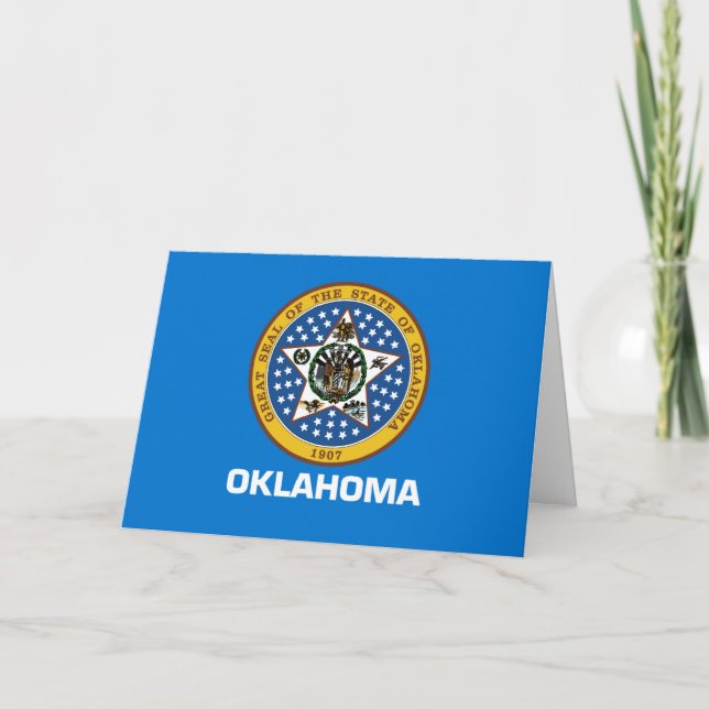 Oklahoman Flag & Seal, Flag of Oklahoma Card (Front)