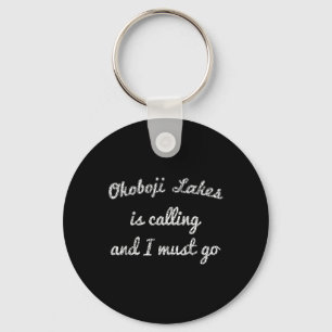 Okoboji Lakes Iowa Funny Fishing Camping Summer Gi Key Ring