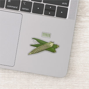 Okra cartoon illustration