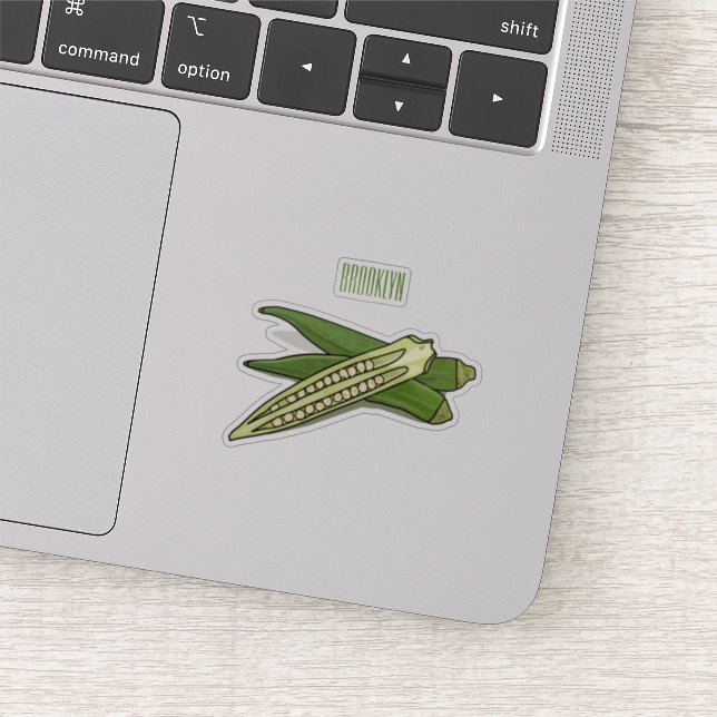 Okra cartoon illustration (Detail)