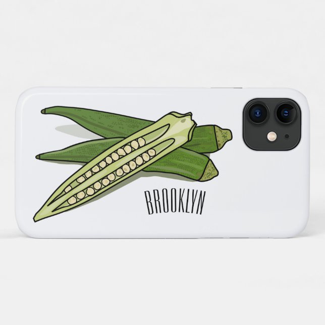 Okra cartoon illustration Case-Mate iPhone case (Back (Horizontal))