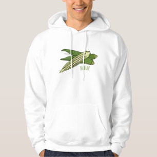 Okra cartoon illustration hoodie