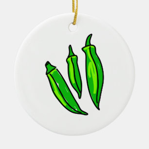 Okra Ceramic Tree Decoration
