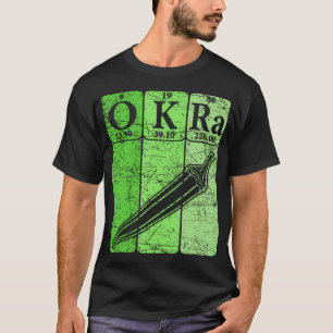 Okra Periodic Table Elements Okra Vegetable Retro T-Shirt