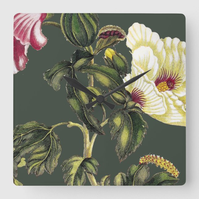 Okra Square Wall Clock (Front)