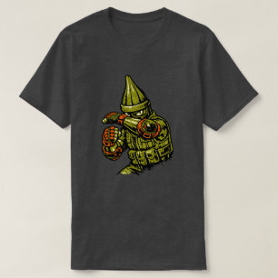 Okra Street Defender — Vintage Retro Defence Fight T-Shirt