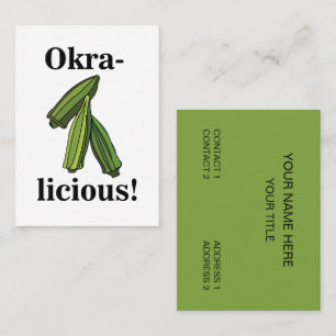Okra Vegetable Healthy Food Business Card
