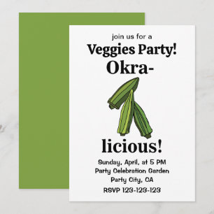 Okra Vegetable Veggies Invitation