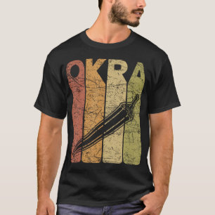 Okra Vintage Okra Vegetable Farmer Retro Okra T-Shirt