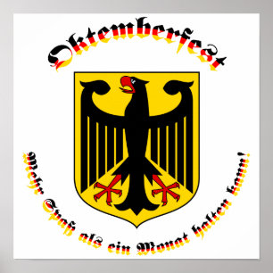 Oktemberfest mit deutschem Wappen Poster