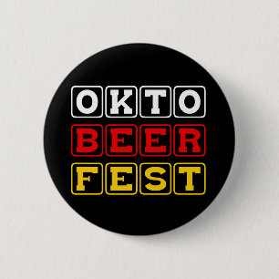 Oktobeerfest: Oktoberfest German Beer Festival 6 Cm Round Badge