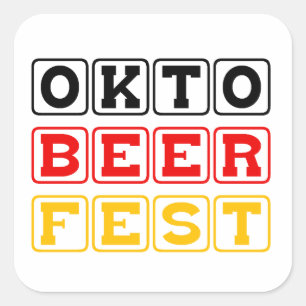Oktobeerfest: Oktoberfest German Beer Festival Square Sticker