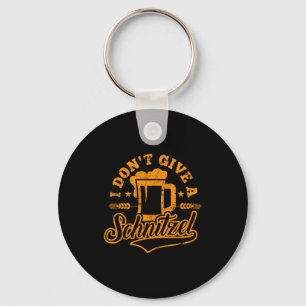 Oktoberfes I Don't Give A Schnitzel Beer Men Women Key Ring