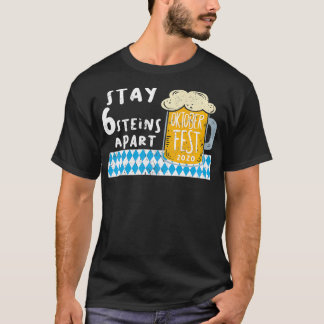 Oktoberfest 2020 Bavarian 6 Stein Apart Beer Octob T-Shirt