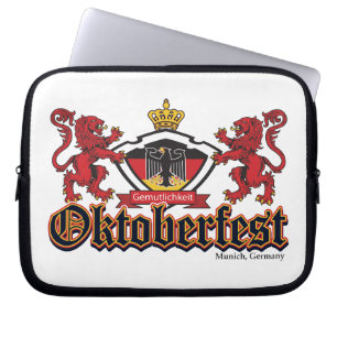 Oktoberfest 2 Lions Laptop Sleeve