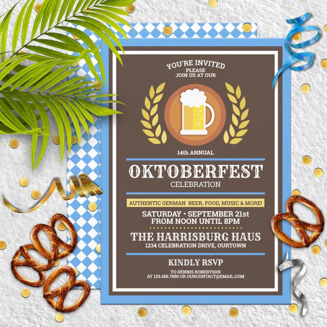 Oktoberfest Annual Celebration Party Invitations (Creator Uploaded)