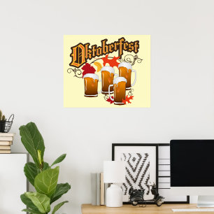 Oktoberfest Autumn Beer Poster