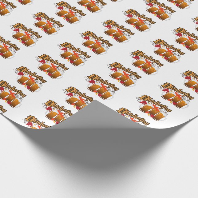 Oktoberfest Autumn Beer Wrapping Paper (Corner)