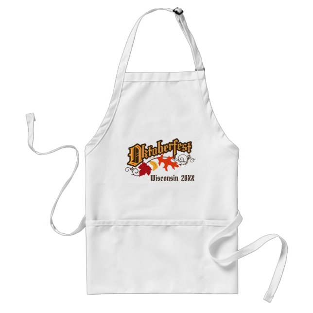 Oktoberfest Autumn Leaves Standard Apron (Front)
